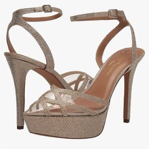 Jessica Simpson Oluina gold embellished pumps sz 6.5 nwob